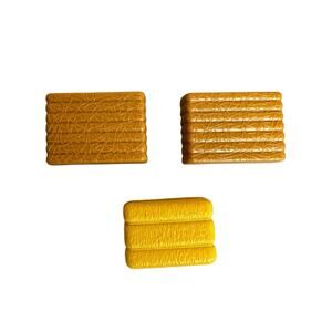 Toy Bales of Hay Lot of 3 Brown Farm Straw